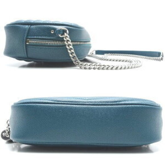 Saint Laurent Paris YSL Lou Calfskin Green Chain Shoulder Bag Crossbody - Picture 2 of 9